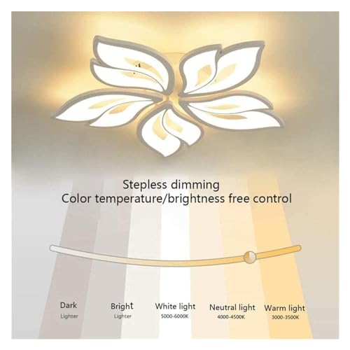 Lustre LED Plafonnier Changement de Couleur et Luminosité par Télécommande - 7