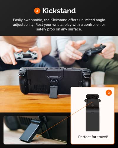 Deckmate Full System | Kickstand, VESA, Wall, and Universal Mounts | Mount Anything to Your Steam Deck and Your Deck onto Anything Use Your own USB-C hub or Dock | Compatible with All Cases!