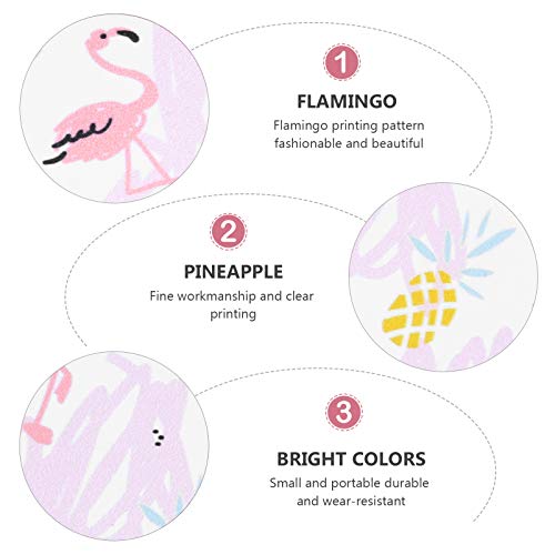 ABOOFAN Bolsa de Armazenamento de Cosméticos Padrão de Flamingo Organizador de Bolsa de Maquiagem Po