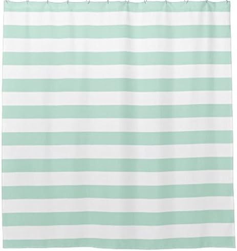 Mint Stripe Shower Curtain 36 x 72 Inch