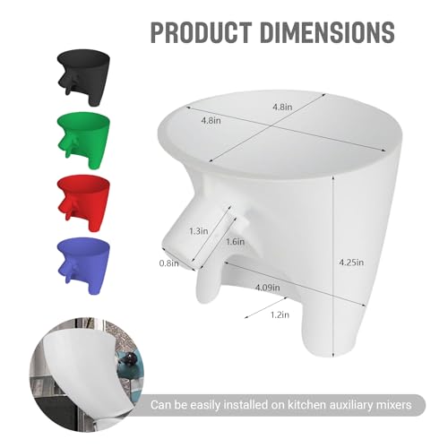Flour Funnel for Kitchen Aid Mixer ：Stand Mixer Attachment for KitchenAid Artisan KSM150/5QT – Mess-Free Pouring for Flour & Egg Liquid, Ideal for Home Bakers（Black） by Heiluxe - Used condition - Image 2