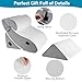 4PCS Orthopedic Wedge Pillow Set for Sleeping, Adjustable Bed Support for Back, Knee, Leg & Lumbar Pain Relief, Acid Reflux, Anti-Snoring & GERD (White)