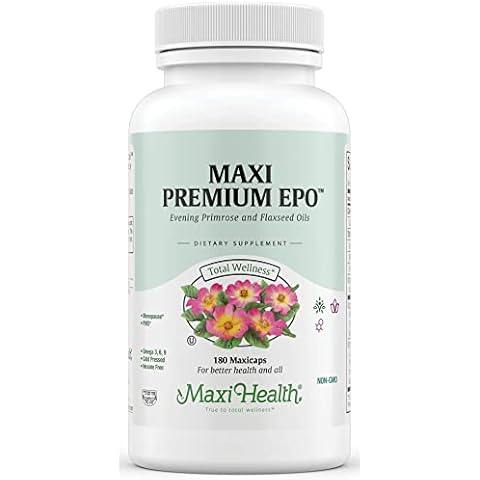 Maxi-Health Evening Primrose and Flax Seeds Oil Softgels Cover