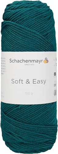 Schachenmayr Soft & Easy, 100 G - Filati per maglieria a mano, colore: petrolio