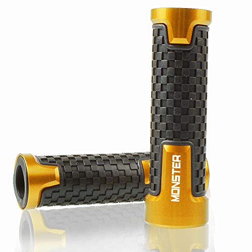 7/8\" 22mm Motorcycle Handlebar Grip For Ducati Monster 400 620 695 696 796 797 821 Stealth 1100 1200 1200S GOLD