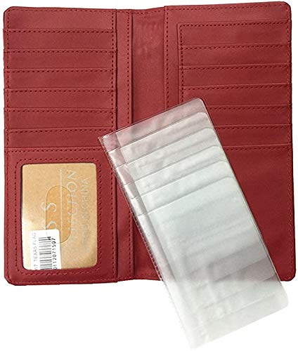 Texas Flag Design Men's Bifold Western Check Book Style Long Wallet3