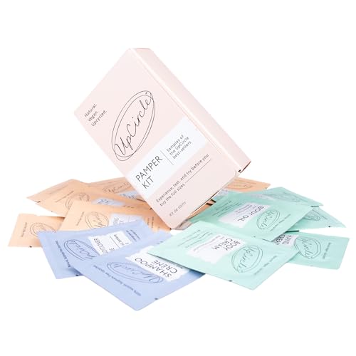 UpCircle The Pamper Kit - 18 Pieces - Sample Tester Pack Of Full Skincare, Hair Care + Body Range - Perfect Gift Idea, Pamper Night, For Holiday or Wedding Favour - Natural, Vegan, Cruelty-Free