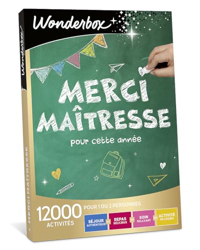 Wonderbox coffret cadeau Merci Maîtresse pour célébrer des instants de pur bonheur