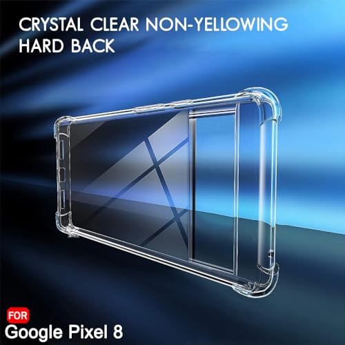 Image of TheGiftKart Crystal Clear Back Cover Case for Google Pixel 8 | 360 Degree Protection | Shock Proof Design | Transparent Case Cover for Google Pixel 8 (PC & TPU, Transparent Bumper)