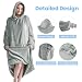 Good Nite Decke mit Ärmeln – Übergroße Sherpa kuscheldecke für Frauen und Männer, Tragbare Warm Decken mit Taschen, Adult Cosy Sweater Hoodie Grau