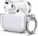 Produktbild ULAK Hülle kompatibel mit Airpods 3, Durchsichtig Stoßfest Hülle Dünn Schutzhülle mit Karabiner Transparent Ladecase für Apple AirPods 3 (LED an der Frontseite Sichtbar) - Durchsichtig
