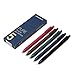 Kaco Pure Retractable Gel Ink Pens Retro Colored Ink 0.5mm Extra Fine Point 5-Pack