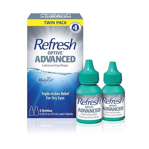 Refresh Optive Advanced Eye Drops, 0.33 Fl Oz (Pack of 2)(Twin Pack)