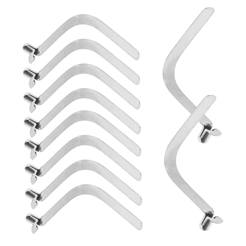 Holibanna 1set Shrapnel Buckle Tent Clip Snaps Spring Clip Umbrella Repair Paddle Spring Snap Clips Locking Tube Pin Small Spring Snap Clips Umbrella Accessories Nickel Plated Silver 10pcs