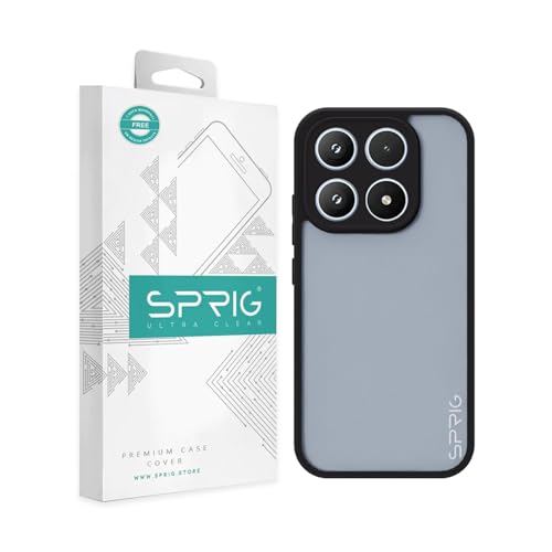 Image of SPRIG Compatible with Mi 17 Premium EdgeTone Back Cover Drop Tested Shock Proof TPU Mobile Case with Camera Protection (Black Transparent)