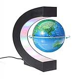 Globo terráqueo flotante con luz LED con función de interruptor táctil para educación, enseñanza, decoración de escritorio del hogar/oficina, regalo de cumpleaños. Es una buena decoración de escritorio.