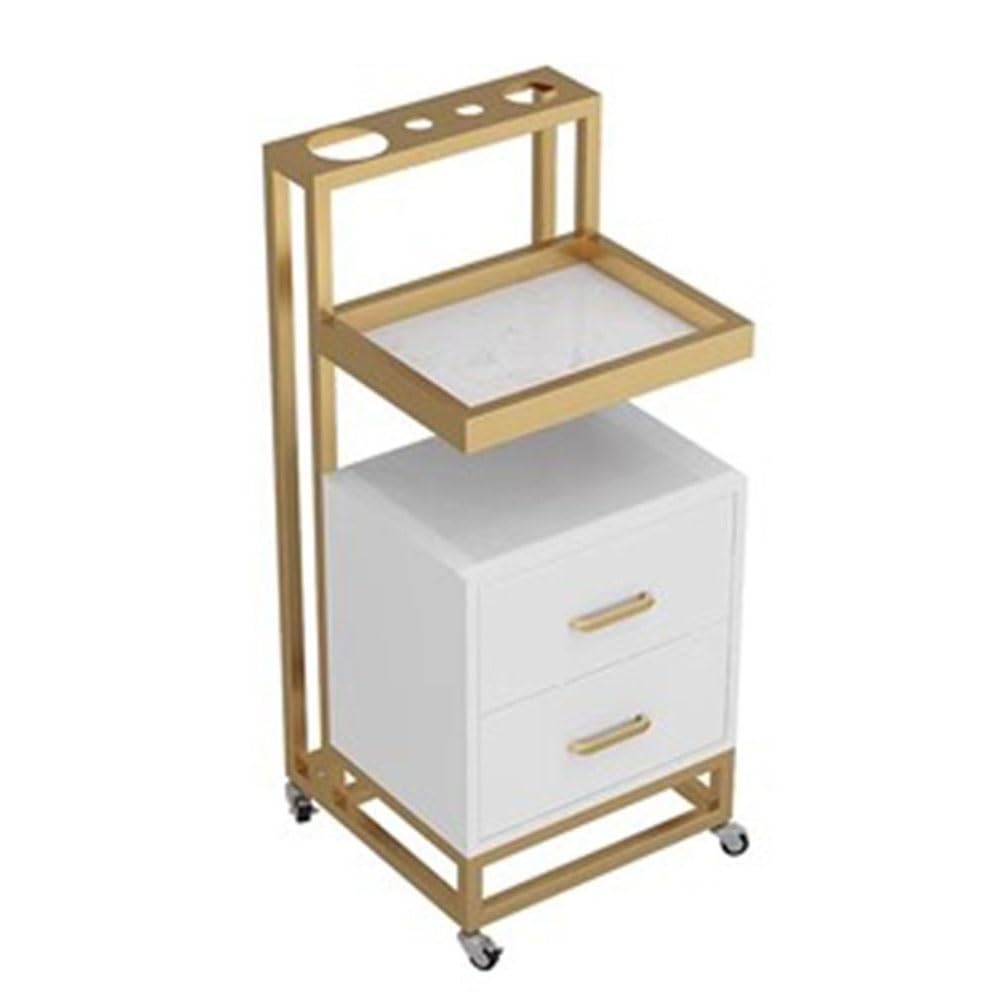 JKJZSALJ Beauty Salon Trolley Salon Station Rolling -Stylist Cart Mobile Hairdressing Barber Station -Salon Trolley Cart With Wheels For Beauty Spa,D,37x37x85cm