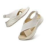 Bravover Womens Orthopedic Sandals Arch Support Ultra lightweight Shoes Walking Sport Athletic Sandals Plantar Fasciitis Platform Dress Sandal