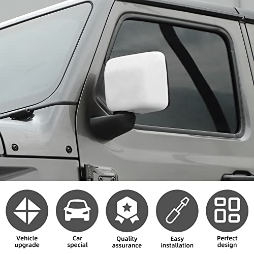 Coque rétroviseur Jeep Wrangler JL finition blanche haut de gamme rigide - 4