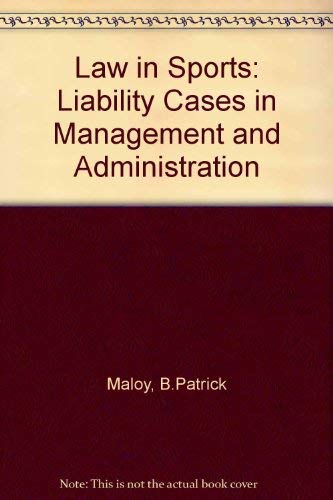 Law in Sports: Liability Cases I Management and... 069714819X Book Cover