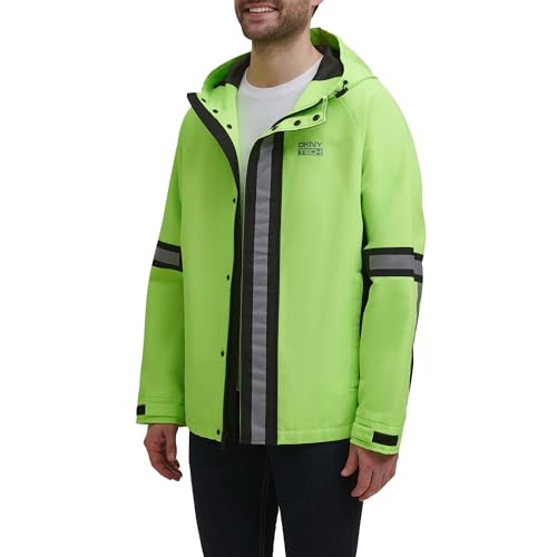 Image of DKNY mens Dkny Men's Taslan Performance Hoody With Reflective Detail