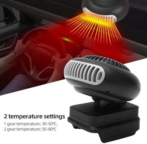 Miniatura 3 de Calentador a batería, 2 engranajes, 170 W, 18 V, calentador de espacio portátil para coche, oficina, camping, debajo del escritorio, 360 Flip,