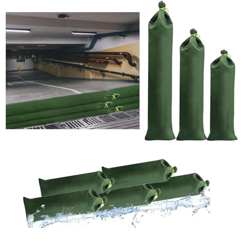 Estresen Sandbag for Flood Control 4PCS 2'×8'' Silicone Canvas Flood Barrier For Home Store Garage Garden