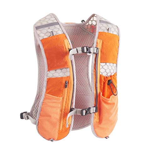 SENERY Running Vest Ultralight Breathable Quick-Dry Phone Bag Hydration Backpack Camping Hiking Soft Flask Orange