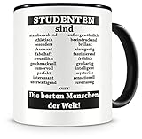 Samunshi® Studenten sind Tasse Beruf Geschenk Kaffeetasse Teetasse Kaffeepott Kaffeebecher Becher 300ml schwarz