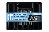 ARTICCO Organizador Cubiertos, Utensilios de Cocina (Negro)