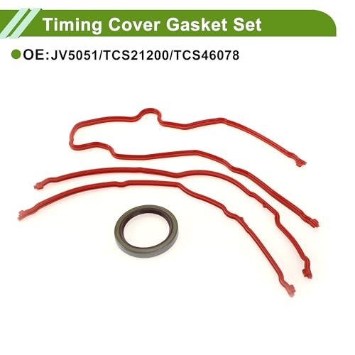 Image of No.JV5051 /TCS21200 Timing Cover Gasket Set for FORD EXPEDITION 5.4L 2005-2012 Long-lasting Sealing Engine Timing Cover Gasket 1 Set