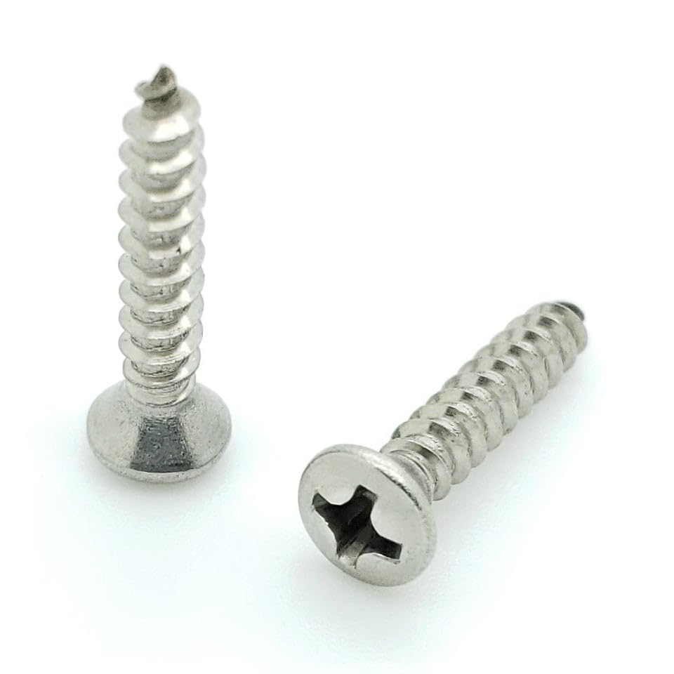 100 Qty #6 x 3/4 Oval Head 304 Stainless Phillips Head Wood Screws (BCP620)