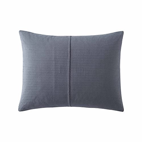 Vera Wang - King Duvet Cover Set, Soft Cotton Bedding with Matching Pillowcases, Button Closure & Inner Corner Ties, 3 Piece Bed Set (Waffle Pique Midnight Blue) by Vera Wang - Image 8