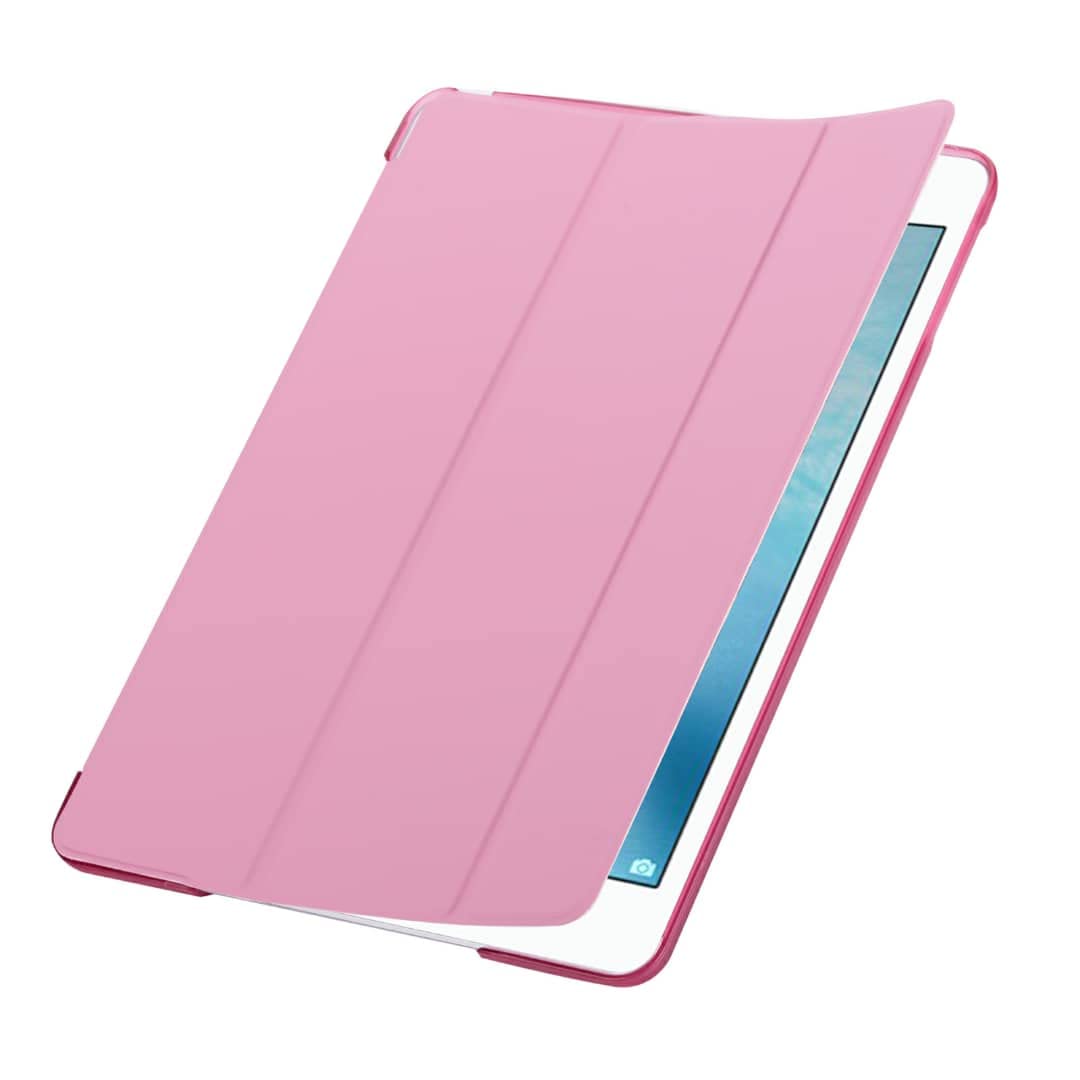 Custodia Smart Cover Magnetica Per IPad Air 1/2 E IPad 9.7 5a/6a Generazione - Leggera E Rigida Con Funzione Sleep/wake (Rosa Traslucido)
