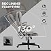 HOMCOM 6 Point Vibrating Massage Office Chair with Heat, Microfiber High Back Executive Office Chair with Reclining Backrest, Padded Armrests and Remote, Gray