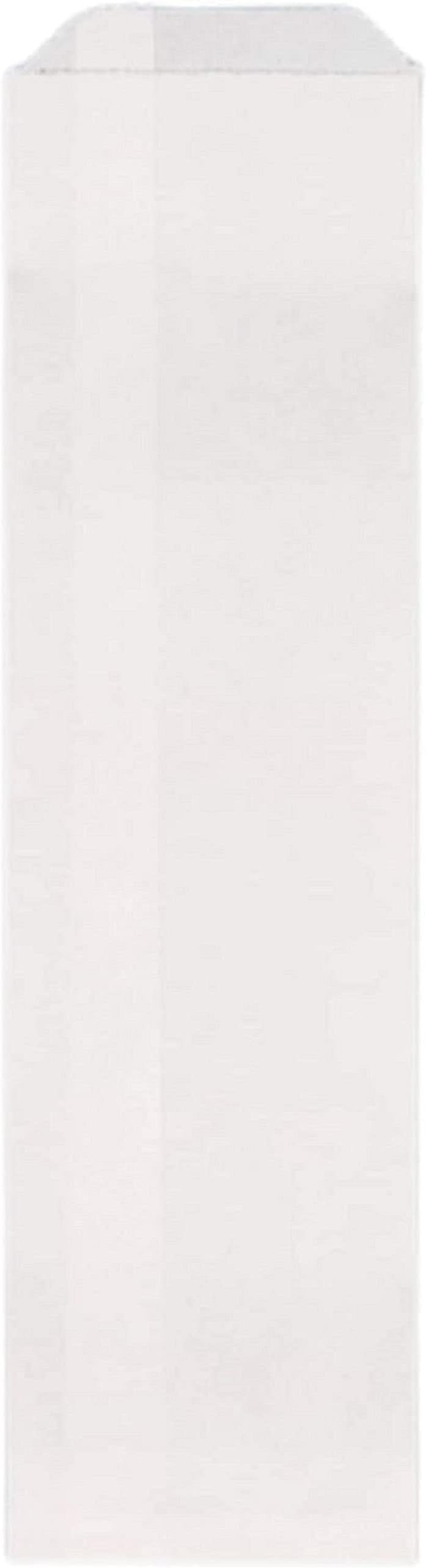 The Baker CelebrationsDisposable Silverware Flatware Paper Bags 2.75 x 10 inches White Plain Churro Bag Kitchen Cutlery Utensils Holder Made in USA (pack of 100)