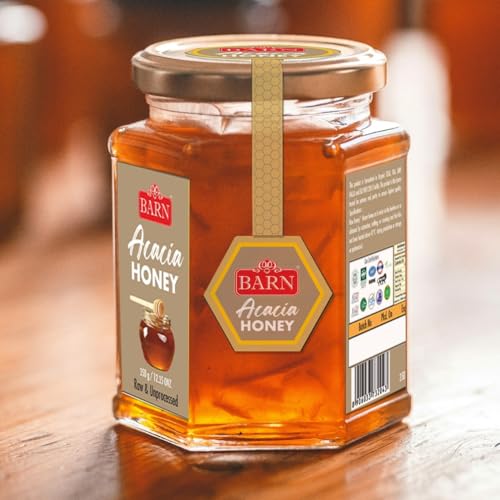 BARN Organic Acacia Honey | Natural Honey | Pure Acacia Honey | Natural Unprocessed | No Preservatives | Rich In Vitamins And Minerals |350g | Glass Jar Pack (B0DDLK8DK4) Amazon Price History, Amazon Price Tracker