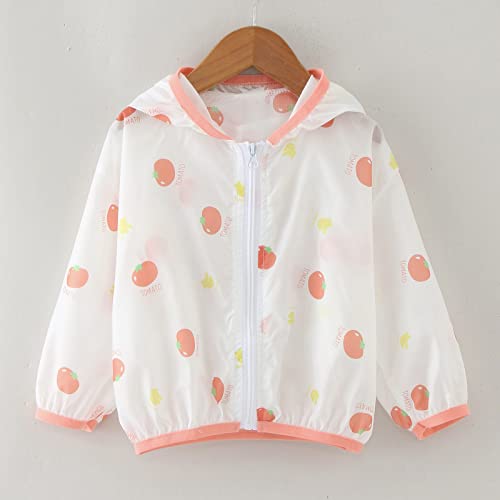 Girls 𝗦unscreen Hoodie U𝐏F50+ Sun Pr𝗼tection Jacket Toddler Summer Lightweight Breathable Coat Outerwear4