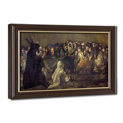 Poster Francisco Goya The Coven déco murale salon avec cadre suspendu 40x61cm