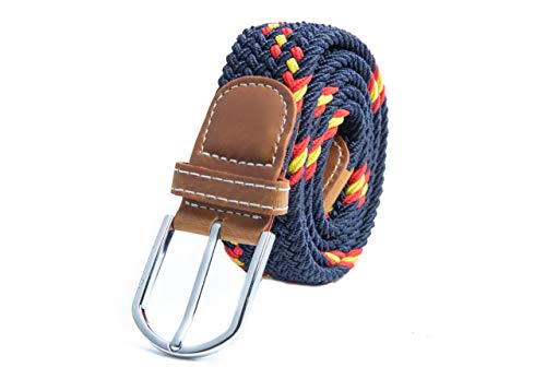 RAU Cinturon con la bandera de españa trenzado elástico (talla desede la 100 a 130)