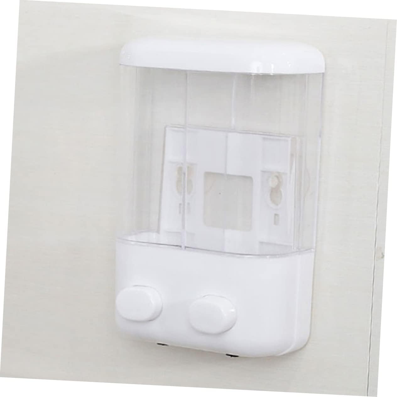 SHOWERORO Wall Mounted Shower Dispenser Refillable Chamber Soap and Shampoo Container Suction Cup Design Liquid Soap Dispenser for Bathroom Use