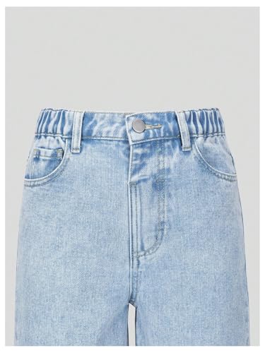 Girl's Graphic Baggy Jeans Y2k Ripped Straight Leg Denim Pants with Pockets4