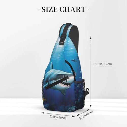 Bolso cruzado Great White Fish para hombre y mujer miniatura 3