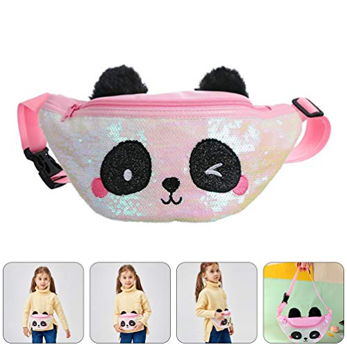 Bolsa de cinto infantil para meninas ABOOFAN bolsa transversal infantil Panda desenho animal cintura