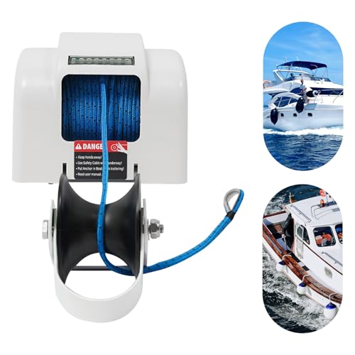 Winch eléctrico para ancla 45LBS con control remoto inalámbrico miniatura 5