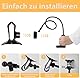 Filltown Schwanenhals-Telefonhalter, Flexibler und Stabiler Telefonhalter, Lazy Arm 360 Grad verstellbare Klemme für bewegliche Telefone und Smartphones (Schwarz Handyhalter-1)