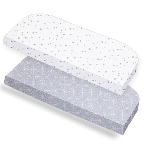 Lovely Hippo Spannbettlaken 50x89cm Kompatibel mit Babybay - 100% Baumwolle