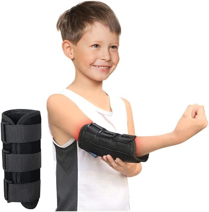 Elbow Splint Brace for Kids Pediatric Arm Elbow Immobilizer Carpal Tunnel, Ulnar Nerve Brace, Fractured Stabilizer, Injuries, Broken, PM Night Protector Support Wrap (S)
