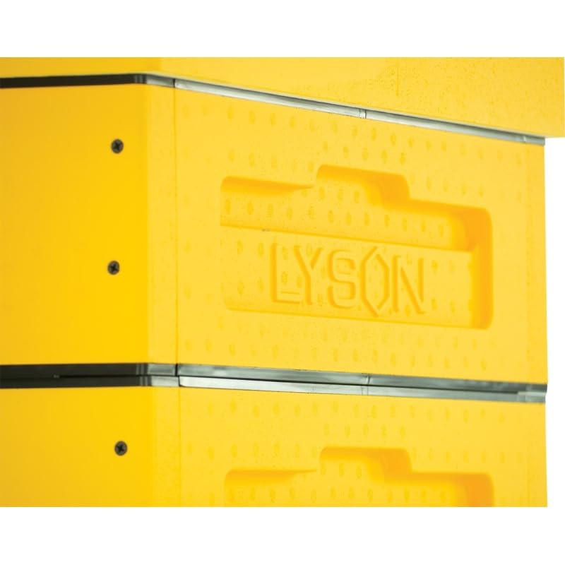 LYSON Bienenbeute Styropor Dadantbeute Dadant Beute OPTIMA Bienenstock-Set (GELB) für die Selbstmontage (Passende Rahmen:47×43,5x30cm;47×43,5x14,5cm)