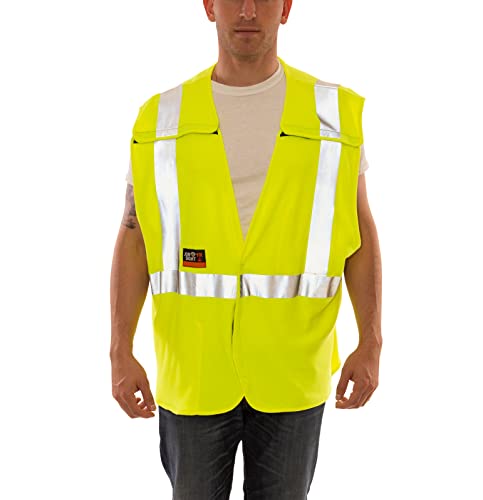 Image of Tingley Job Sight FR V81522 High Visibility Class 2 Flame Resistant Breakaway Vest, Fluorescent Yellow-Green